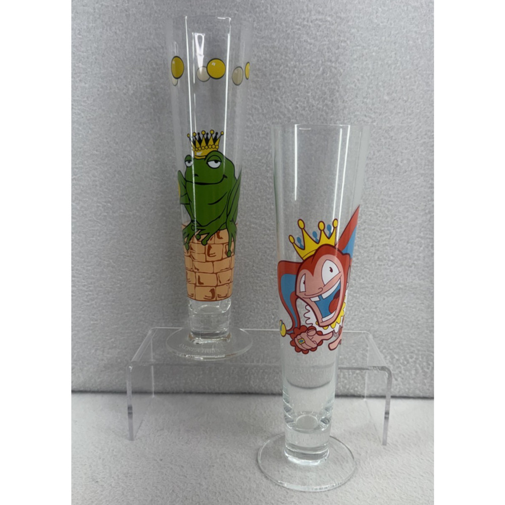Ritzenhoff German Pilsner Beer Glass Set 2 Artist Designed Barware 10”